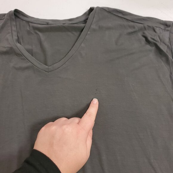 Eileen Fisher Womens Short Sleeve Tencel T Shirt Size XL Gray Neutral Minimalist - Picture 8 of 11